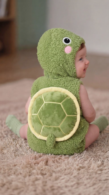 Little Turtle-Plush Baby Onesie